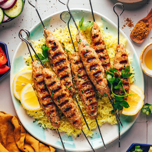 Chicken Kufta Kebab Platter